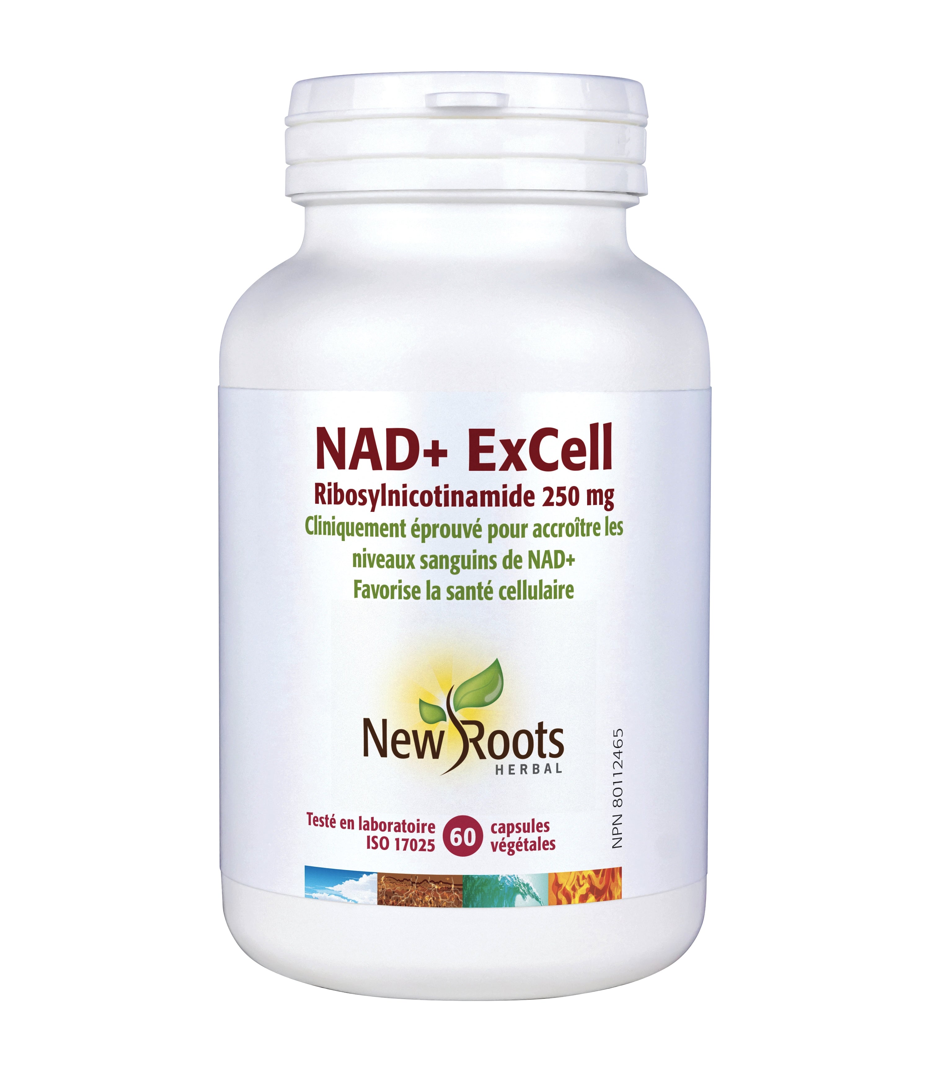 NAD+ ExCell - Nicotinamide Riboside 250mg - New Roots - 60 capsules
